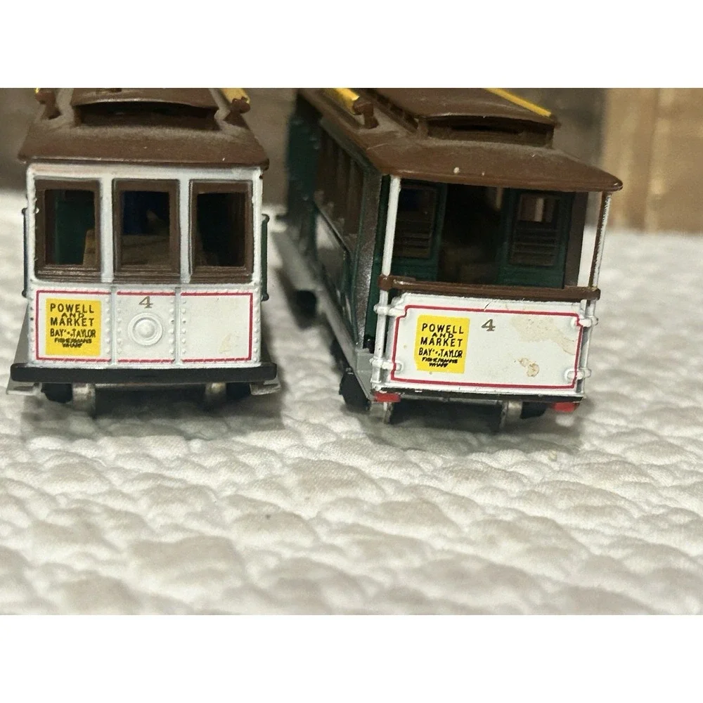 2-Small San Francisco Trolley Car Powell and Mason St's.‎ Toy 4 in. Long